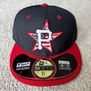 Pittsburgh Pirates Fitted Cap - Official On-Field July 4th Stars & Stripes Hat